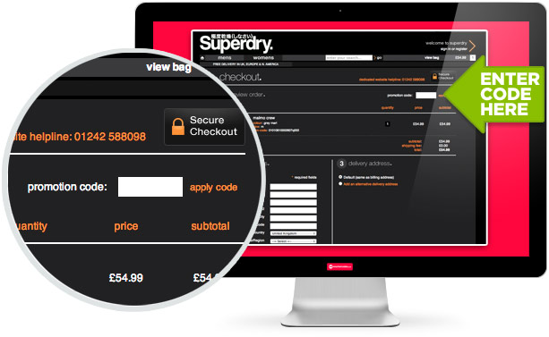 where to use this Superdry code