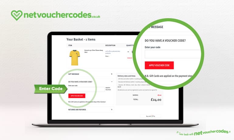 Where to enter your Arsenal Direct Discount Code