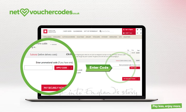 english heritage where to enter code