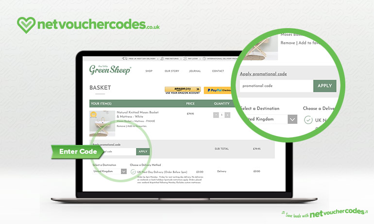 using discount codes with Little Green Sheep