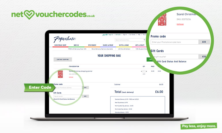 paperchase where to enter code
