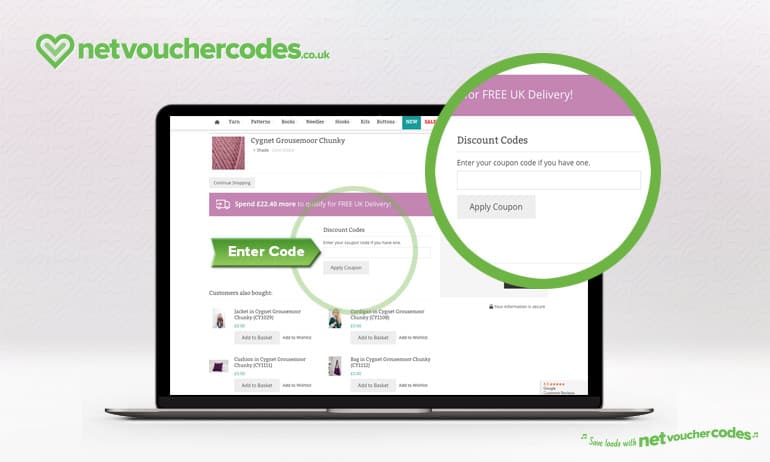 Where to enter your Knitting Network Discount code