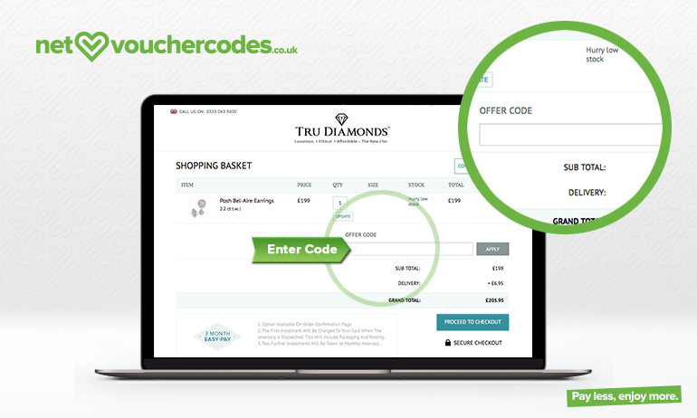 tru diamonds where to enter code