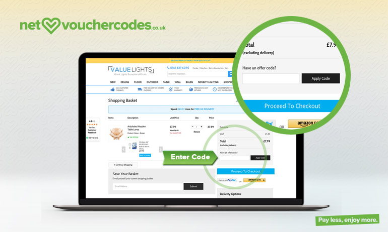valuelights where to enter code