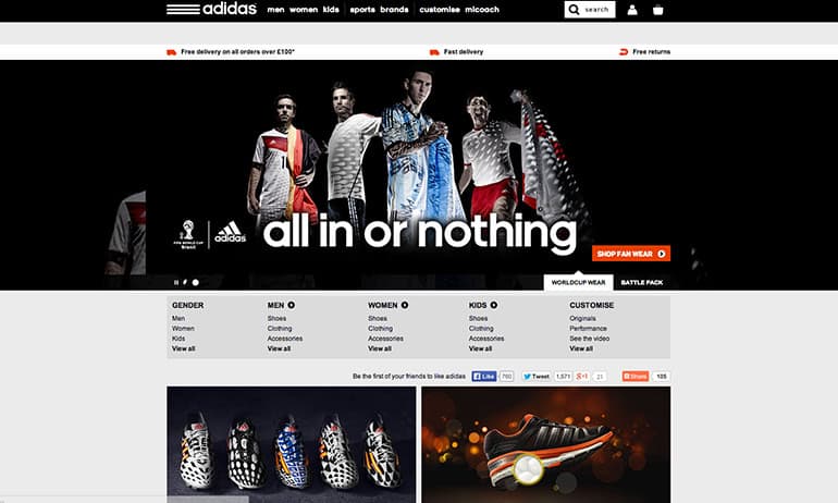 adidas website