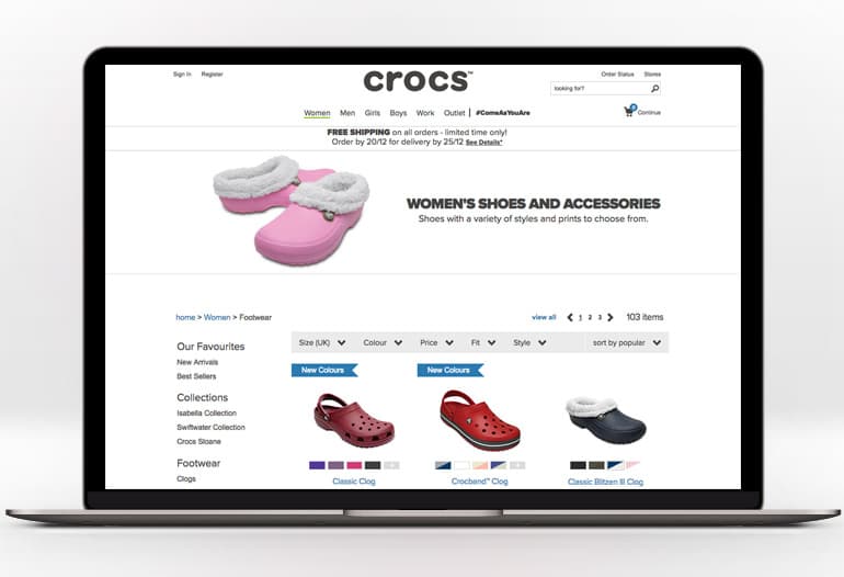 crocs free delivery code