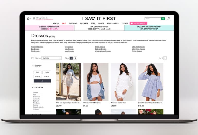 Shop the latest women's fashion at I Saw It First. 100s of new styles every week! Clothes, Dresses, Shoes & Accessories.