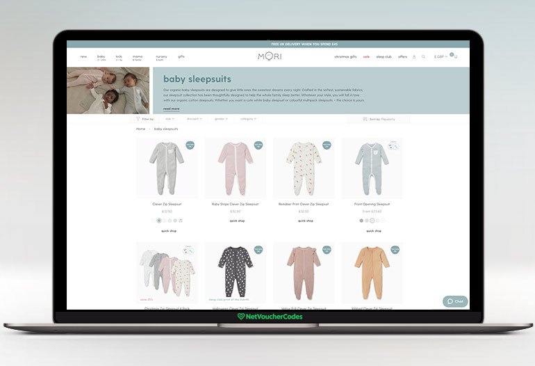 The softest, most comfortable baby clothing made from the signature MORI fabric. Organic cotton and bamboo baby's clothes designed for baby's delicate skin.