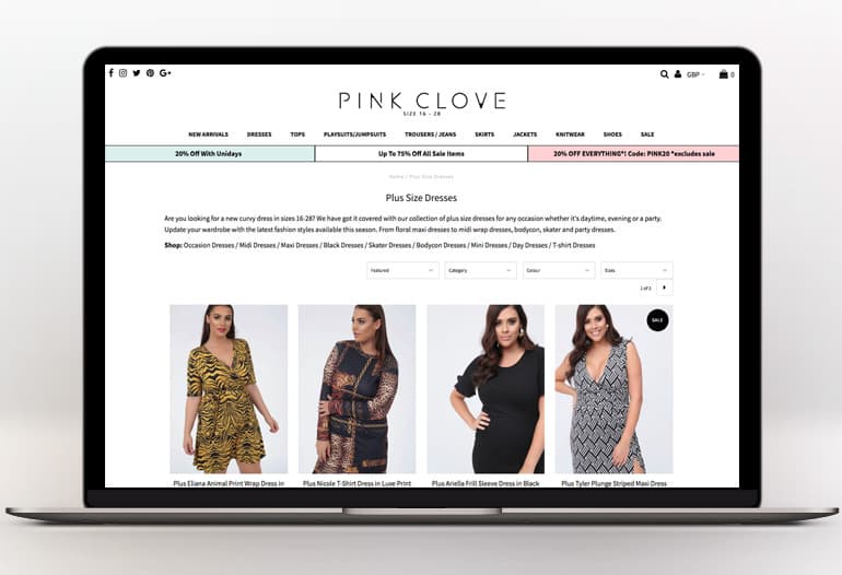 pink clove clothing website