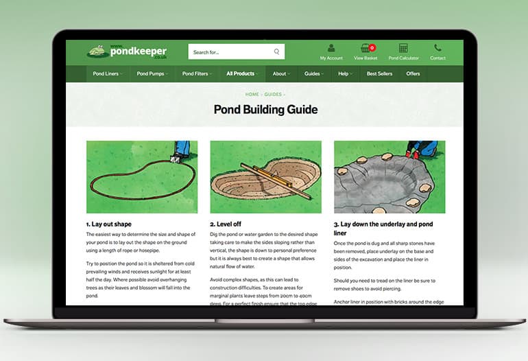 Pond liners, pond pumps, pond filters and more
