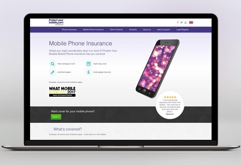 protectyourbubble mobile phone insurance