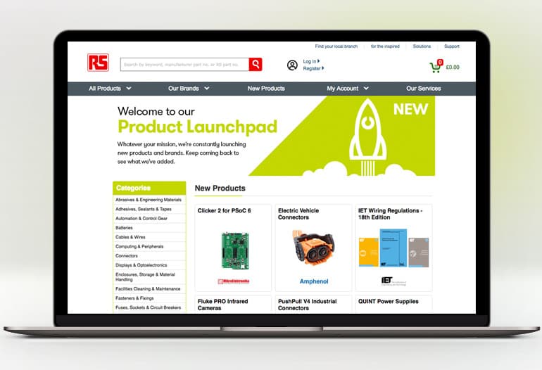 rs components new products